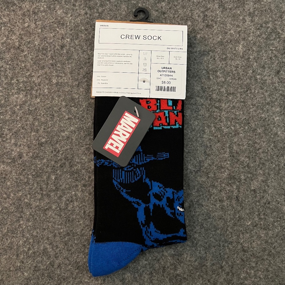 BLACK PANTHER 2018 BioWorld Marvel Socks NWT Urban Outfitters